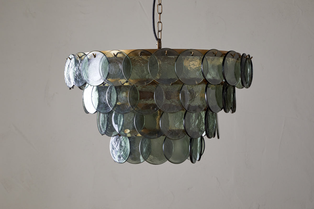 Lustre en verre recyclé Kagitha - Vert