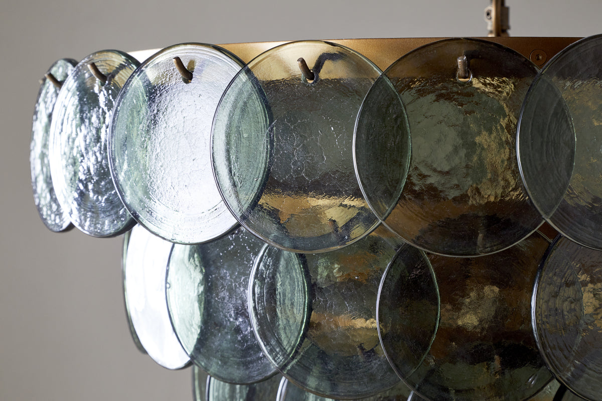 Lustre en verre recyclé Kagitha - Vert