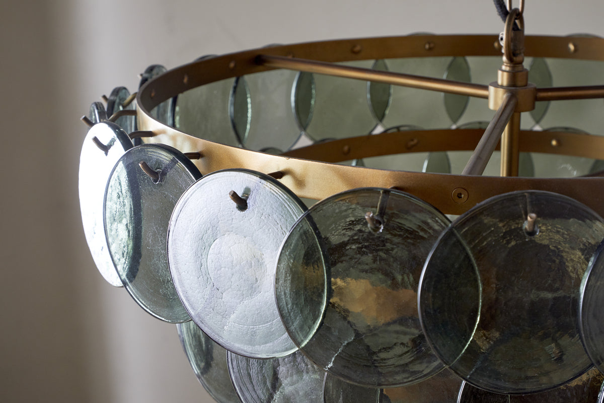 Lustre en verre recyclé Kagitha - Vert