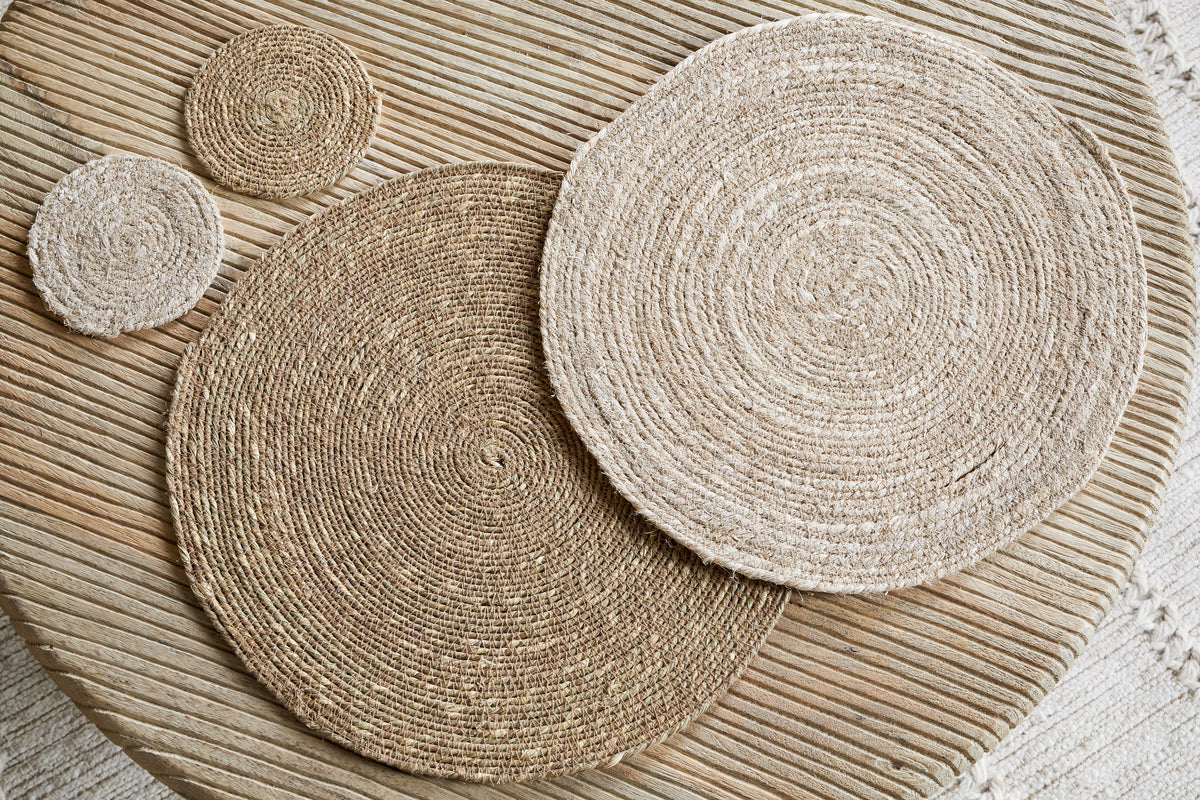 Sets de table tissés Keso - Marron (lot de 4)