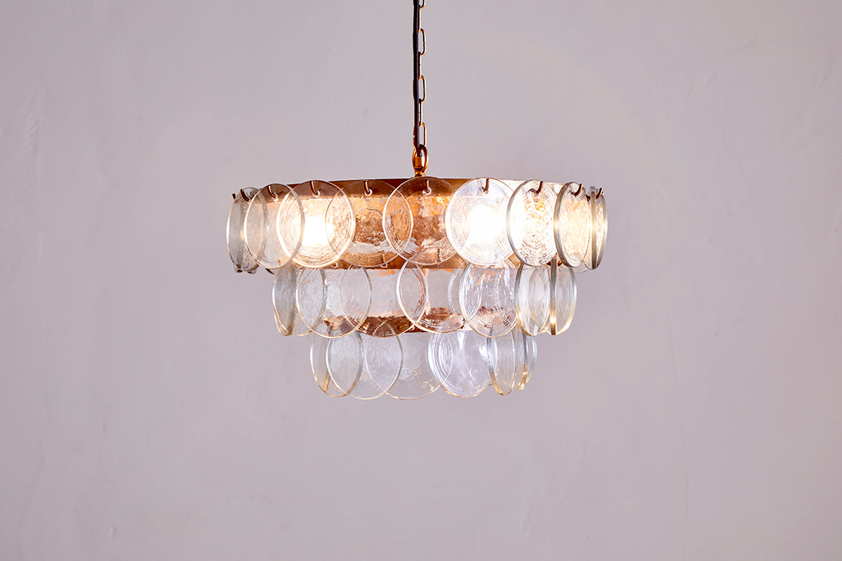 Lustre en verre recyclé Kagitha - Transparent