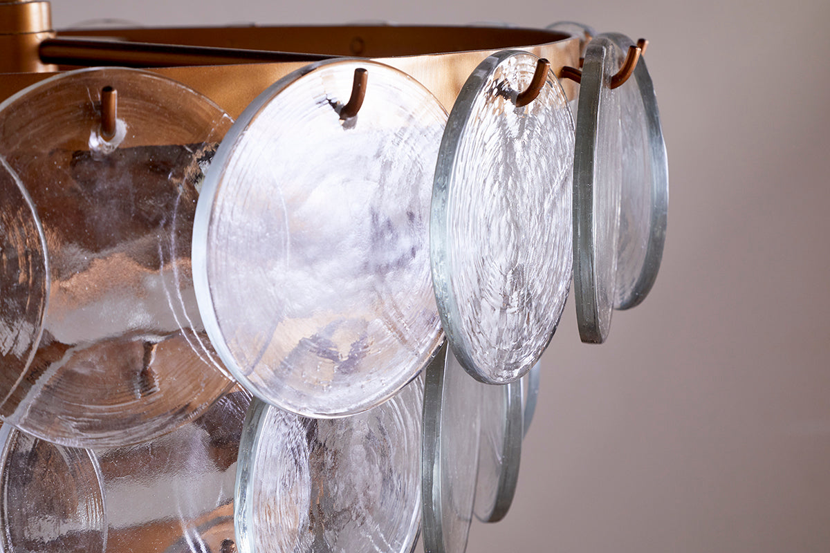Lustre en verre recyclé Kagitha - Transparent