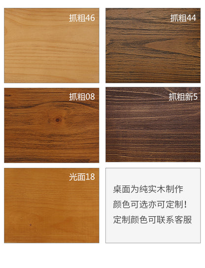 Table à manger en bois massif KAIDEN de style américain classique et luxueux de style européen