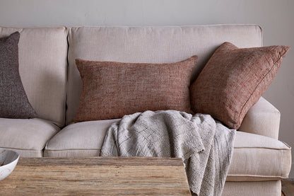 Housse de coussin en lin Kana - Rouille