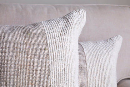 Housse de coussin Karaya en coton et laine - Naturel