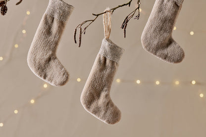 Mini bas en velours de coton Karru - Gris clair - (Ensemble de 3)