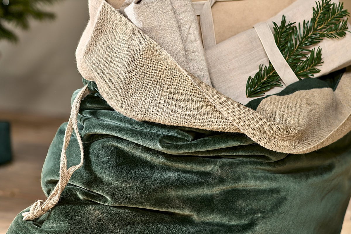 Sac en Velours de Coton Karru - Vert Forêt