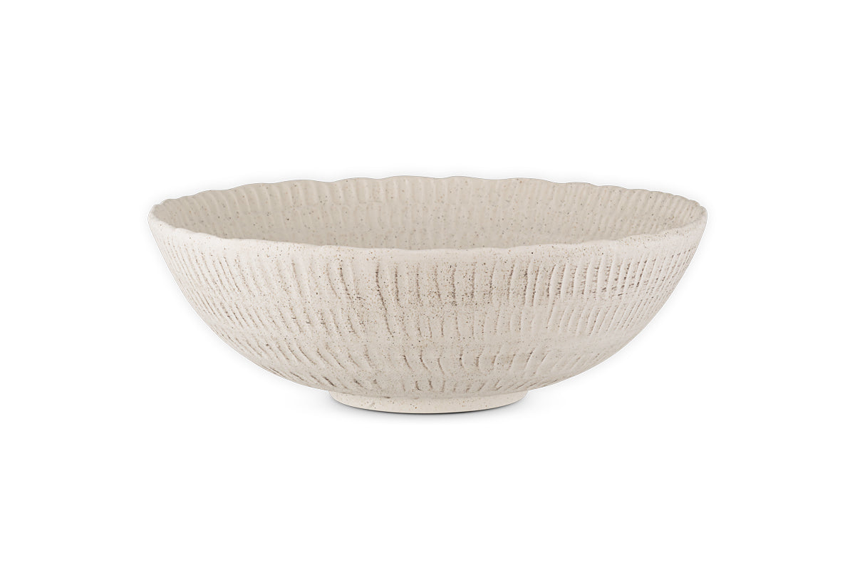 Bol décoratif en céramique Kayanna - Blanc