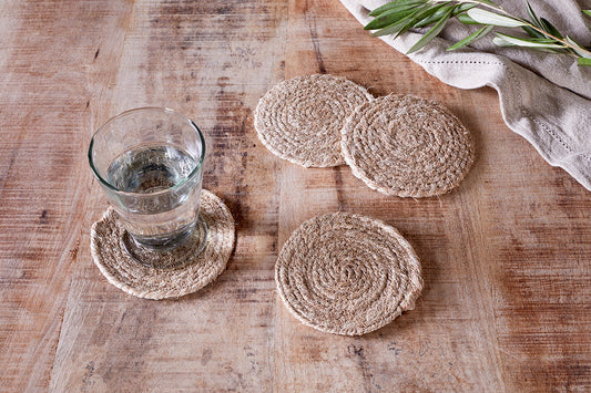 Sous-verres tissés Keso - Naturel - (Lot de 4)