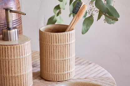 Porte-brosse à dents en céramique Kiani - Crème