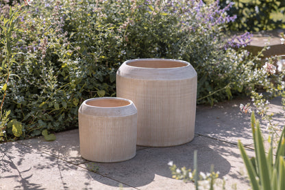 Jardinière en céramique Kubo - Crème
