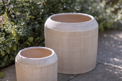 Jardinière en céramique Kubo - Crème