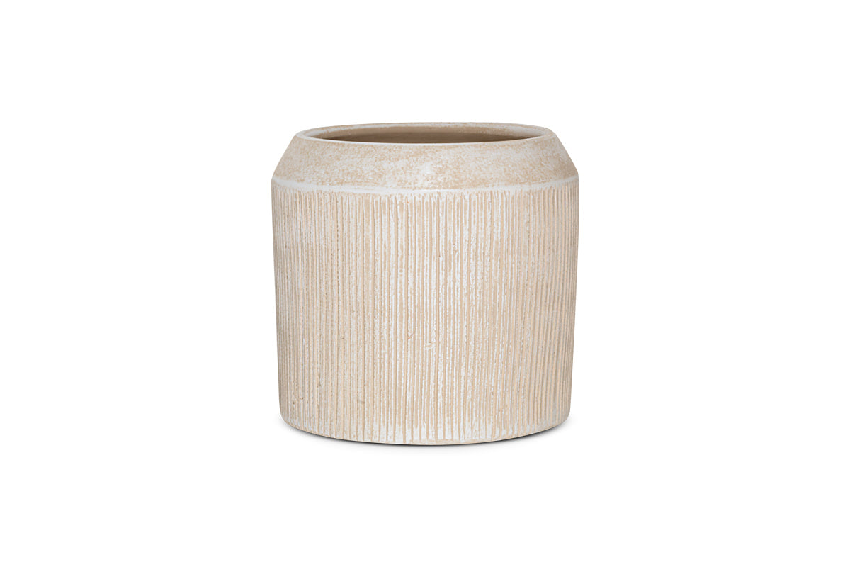 Jardinière en céramique Kubo - Crème