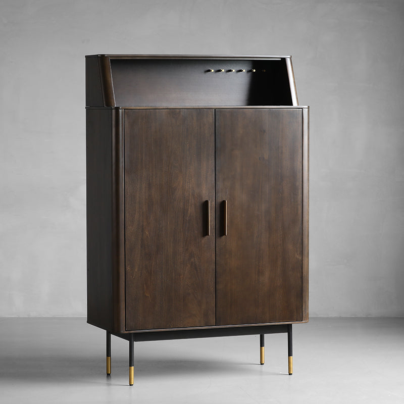 Buffet nordique en bois massif LAINEY Chicago HILTON, meuble à chaussures, porte-bouteilles et chiffons 