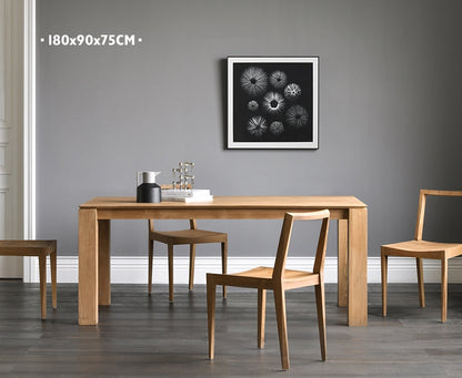 Table à manger moderne LEIA REGIS en bois massif scandinave nordique