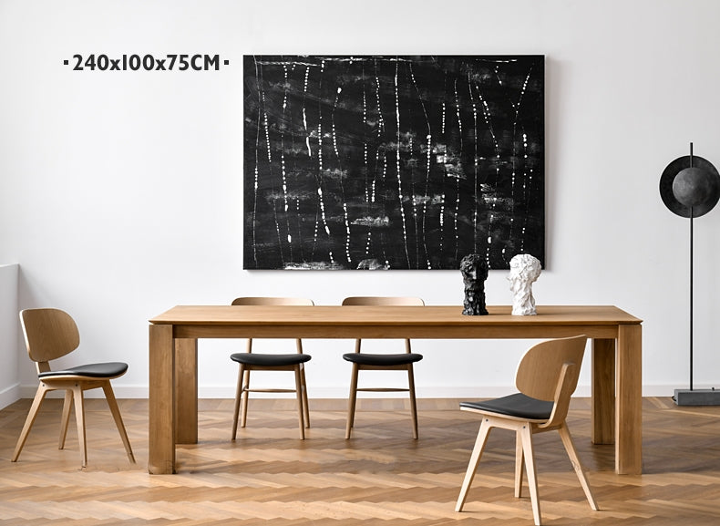 Table à manger moderne LEIA REGIS en bois massif scandinave nordique