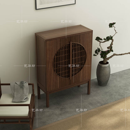 LENA SHERATON Armoire de rangement style chinois en orme ancien