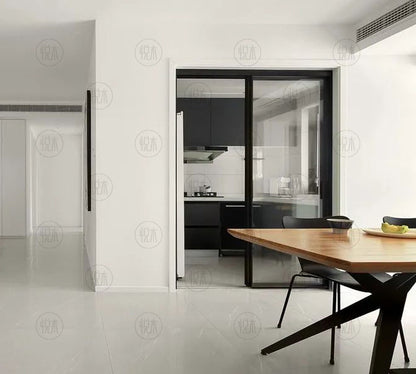 Table à manger scandinave nordique LINDSEY Radisson en bois massif, bord brut / bord droit