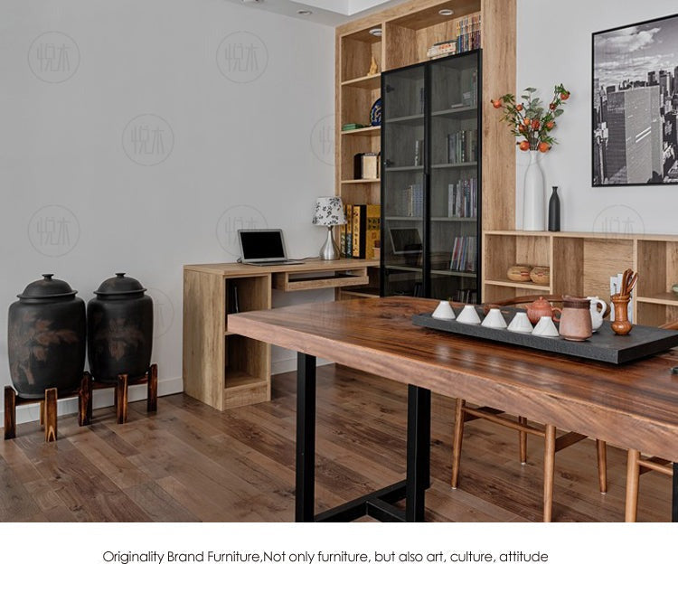 Table à manger nordique LIVIA Radisson rétro en bois massif de suar Select 4 couleurs