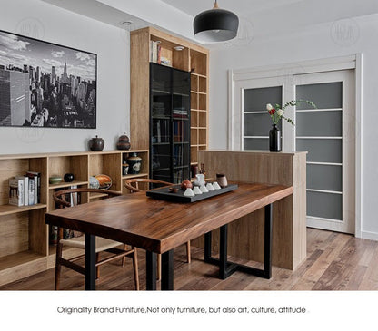 Table à manger nordique LIVIA Radisson rétro en bois massif de suar Select 4 couleurs