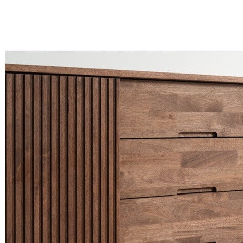 Buffet LOLA NEW YORK HILTON de style scandinave et nordique, tout en bois massif 