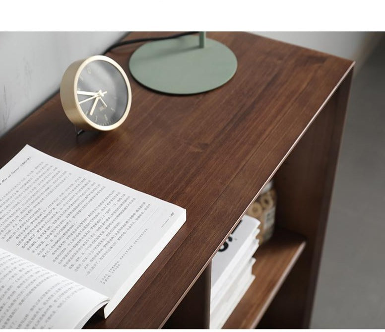 Bibliothèque de rangement en bois massif LUCAS