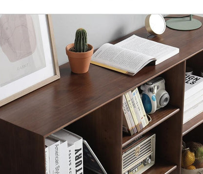 Bibliothèque de rangement en bois massif LUCAS