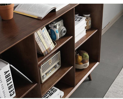 Bibliothèque de rangement en bois massif LUCAS