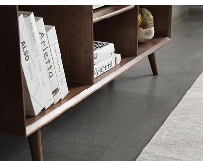 Bibliothèque de rangement en bois massif LUCAS