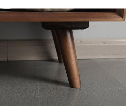 Bibliothèque de rangement en bois massif LUCAS