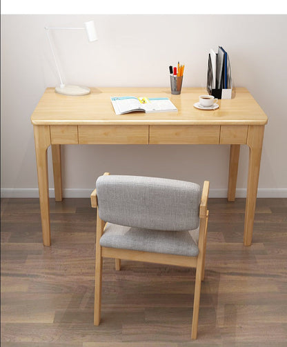 Bureau d'écriture LYDIA CARLTON Table d'ordinateur de bureau en bois massif 