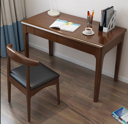 Bureau d'écriture LYDIA CARLTON Table d'ordinateur de bureau en bois massif 