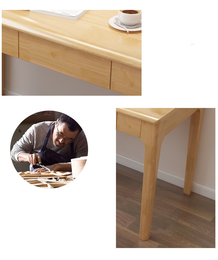 Bureau d'écriture LYDIA CARLTON Table d'ordinateur de bureau en bois massif 