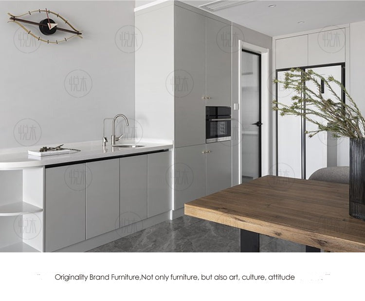 Table à manger en bois massif LYLA Live Edge scandinave 