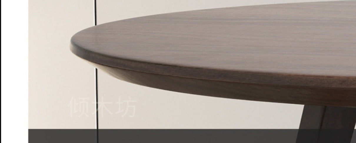 Chaise princesse LEILANI Hiroshima en bois massif, table de salle à manger ronde, option conférence (choix de 7 tailles)