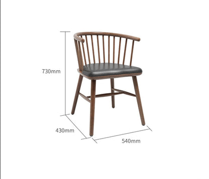 Chaise princesse LEILANI Hiroshima en bois massif, table de salle à manger ronde, option conférence (choix de 7 tailles)