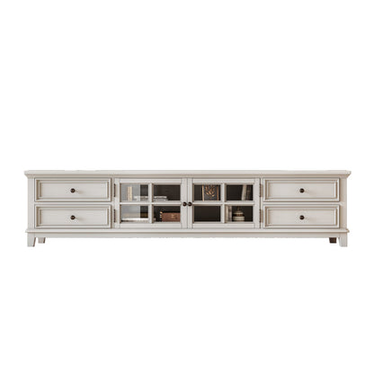 Meuble console TV en bois massif Leonardo Classic Country