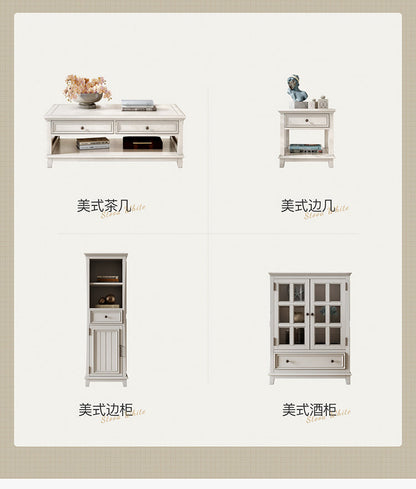 Meuble console TV en bois massif Leonardo Classic Country