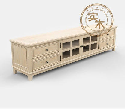 Meuble console TV en bois massif Leonardo Classic Country