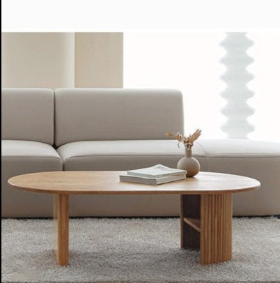 Lilah NEW YORK HILTON Table basse scandinave nordique en bois massif moderne