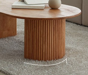 Lilah NEW YORK HILTON Table basse scandinave nordique en bois massif moderne