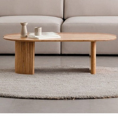 Lilah NEW YORK HILTON Table basse scandinave nordique en bois massif moderne