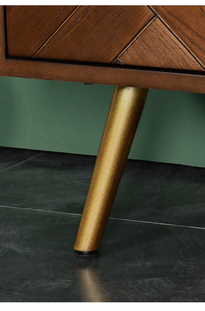 Meuble TV LILAH à chevrons en bois massif de frêne américain 