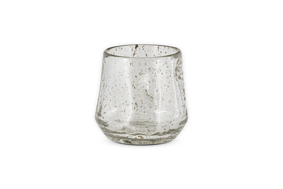 Photophore en verre recyclé Linora - Transparent