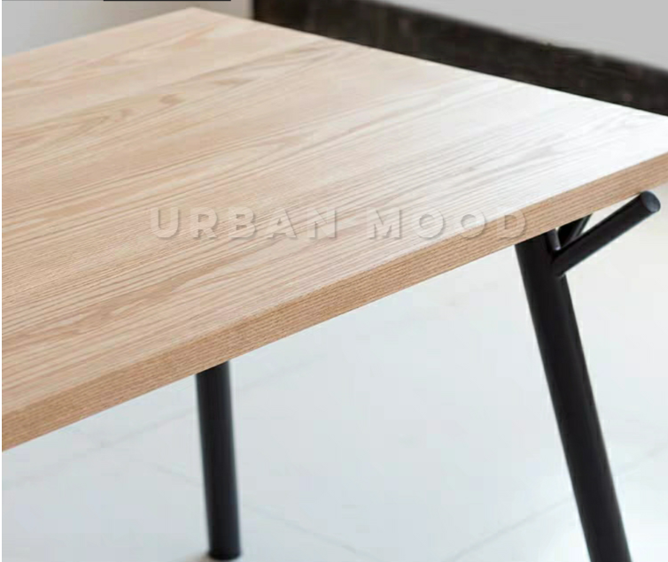 Table d'étude industrielle moderne en bois massif HAZEL