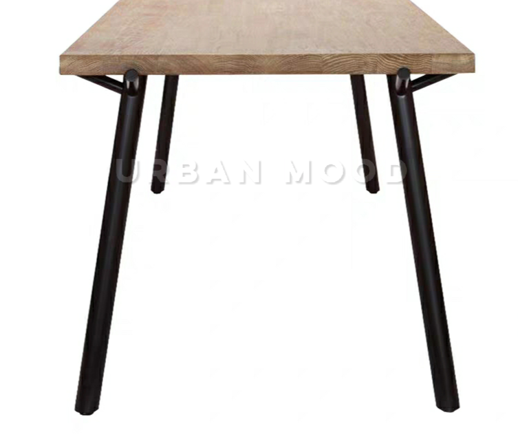Table d'étude industrielle moderne en bois massif HAZEL