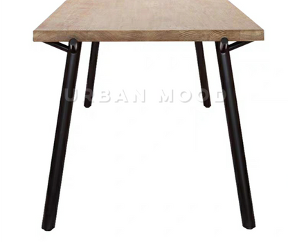 Table d'étude industrielle moderne en bois massif HAZEL