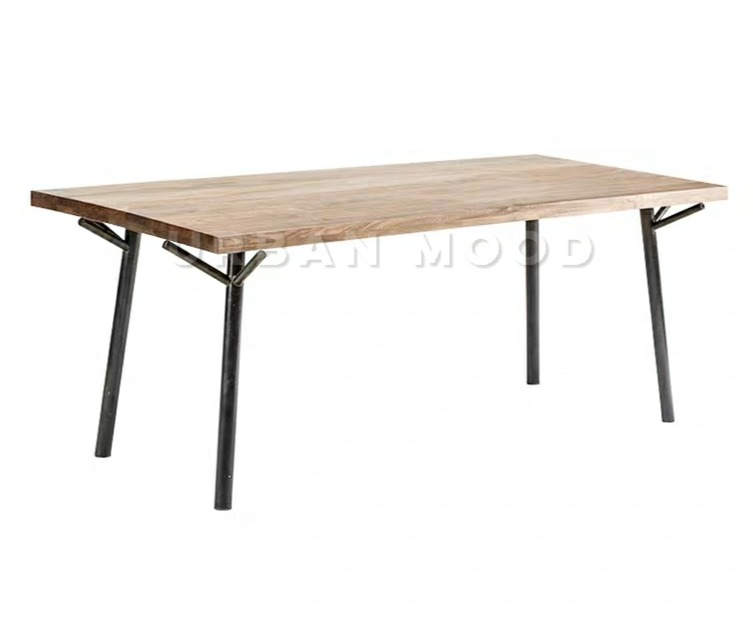 Table d'étude industrielle moderne en bois massif HAZEL