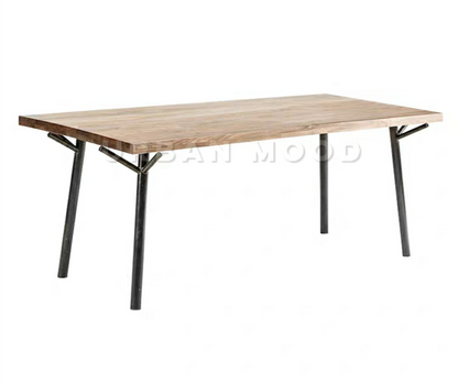 Table d'étude industrielle moderne en bois massif HAZEL