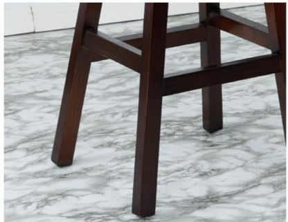 Tabouret de bar haut Luca en bois massif, chaise haute de café BR 067 WD